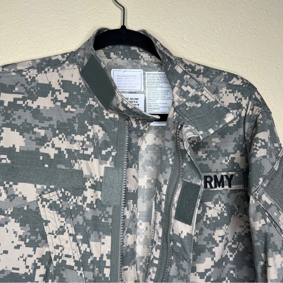 US ARMY Insect Shield Repellent Apparel Digital Camo Jacket - Sz M / XX-Long - Picture 8 of 10